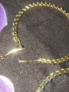 Gold Twist Hoop Earrings
