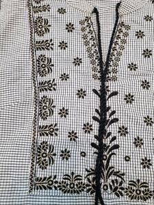 White And Black Checkered Tunic