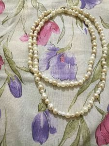 Elegant Double Strand Pearl Necklace
