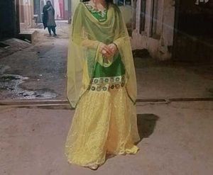 Green & Yellow Kurta Set