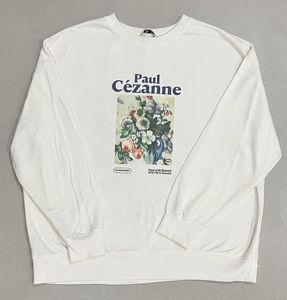 White Paul Cezanne Floral Print Sweatshirt