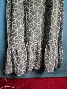 Casual Geometric Print Midi Dress
