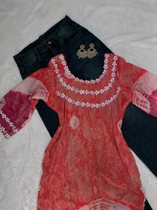 Boho Tie-Dye Kurti Tunic Top