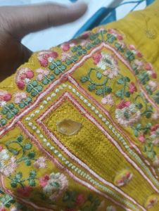 Beautiful Yellow Embroidered Anarkali Kurta