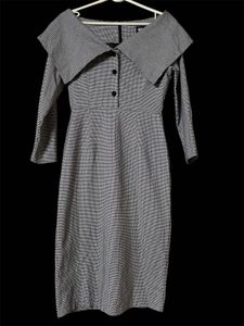 Chic Off-Shoulder Gingham Dress