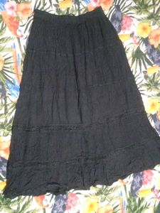 Black Tiered Maxi Skirt
