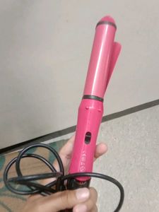 Pink Hair Curling Iron and straightener