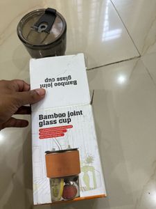 Glass Cup with Straw and Lid
