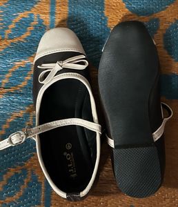 Cute Black and White Mary Jane Flats