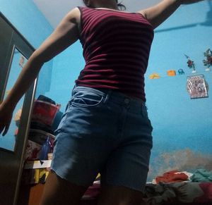 Casual Striped Tank Top &amp; Denim Shorts