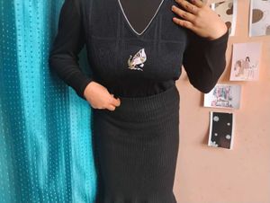 ❤️🤍Black Knitted Sleeveless To❤️p🤍