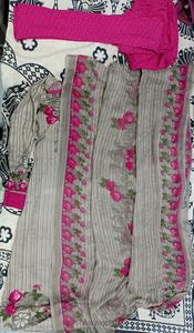 stitched chudidar printed suit with dupatta