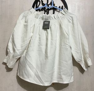 Chic Off-Shoulder White Blouse