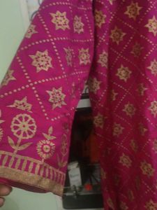 Beautiful Pink Kurti with Gold Print