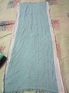 Green and White Checked towel