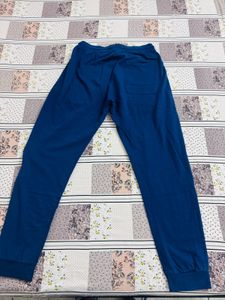 Benetton Blue Joggers with Orange Stripe