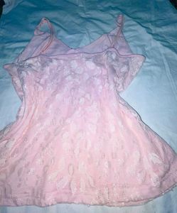 Pink Lace Chemise top