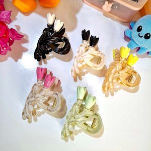 Set of 10 Flower Hair Claw Clips
