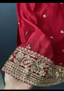 LIBAS red kurta palazzo set