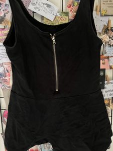 Black Zipper Top