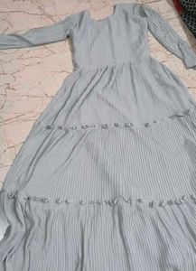 Elegant Sequined Tiered Gown with Dupatta