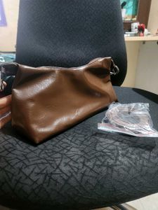 SHEIN Brown Faux Leather Handbag