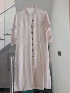 PRICE DROP : Elegant White Cotton Kurta wirh pant