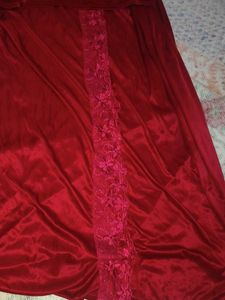 Red Lace Trim Nightgown