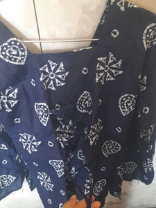 blue short kurti