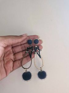 Stylish Star & Pom-Pom Earring