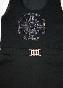 Chic Black Sleeveless Dress with Embellishment