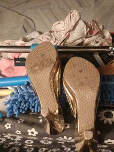 golden sandals