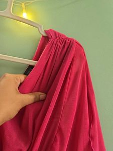 Vibrant Pink Flowy Mini kaftan Dress