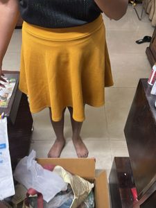 Mustard Skater Skirt