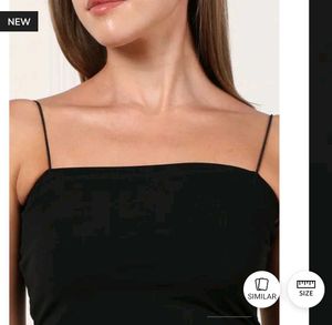 Chic Black Tube Top with Straps