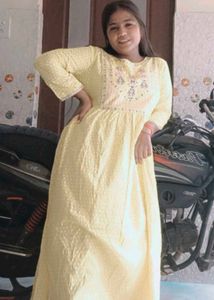 Vibrant Yellow Printed Kurta
