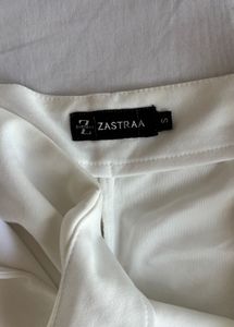 Asymmetrical off white skort