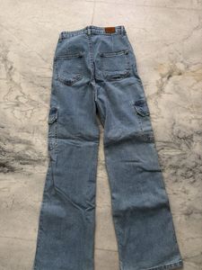 Y2k Light Wash Cargo Jeans