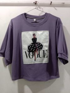 Vogue Graphic Tee - Purple