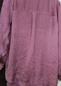 Elegant Lavender Tie-Neck Blouse