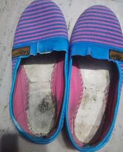 Striped Slip-On Flats