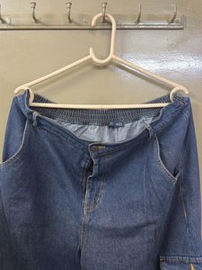 Denim Cargo Pants