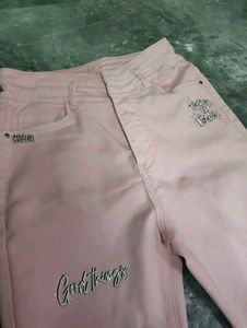 bell bottoms baby pink jeans