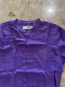 Vibrant Purple Embroidered Kurta