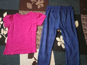 T-shirt And Pant Set For Girls