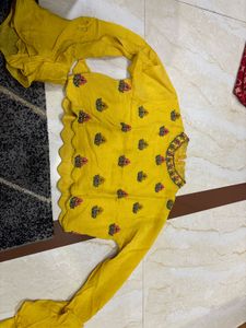 Vibrant Yellow Embroidered Lehenga Choli