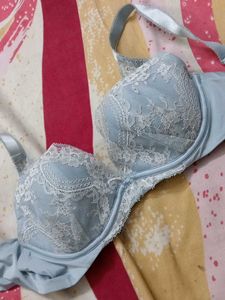 Elegance Lace Push-Up Bra - Baby Blue