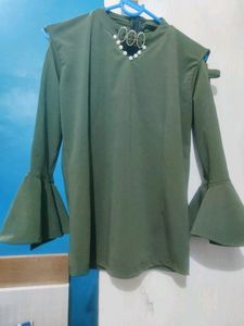 Chic Bell Sleeve Embellished Top