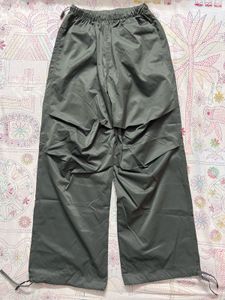 Burger Bae dark olive green Parachute Pants