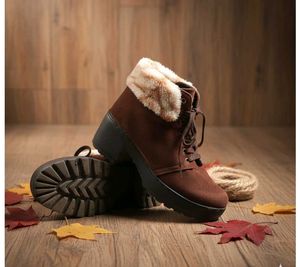 Cozy Faux Fur Lined Brown Boots